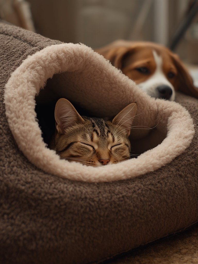 dog cave large plush pet bed cat cave